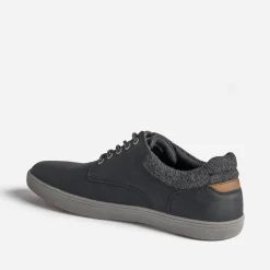 Tennis noir détail textile chiné