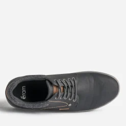 Tennis noir détail textile chiné