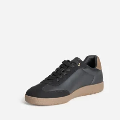 Tennis noire bi-matière