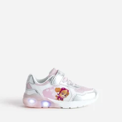 Tennis PAT PATROUILLE rose et argent semelle lumineuse