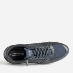 Tennis REDSKINS bleu marine en cuir et toile