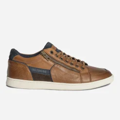 Tennis REDSKINS cognac en cuir