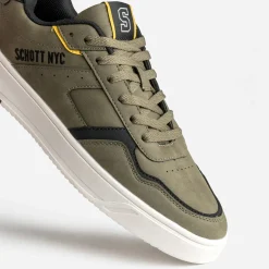 Tennis SCHOTT kaki, noir, jaune