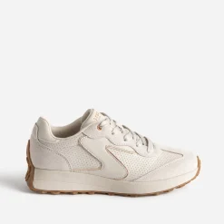 Tennis SKECHERS beige bi-matière