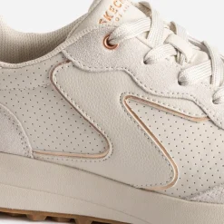 Tennis SKECHERS beige bi-matière