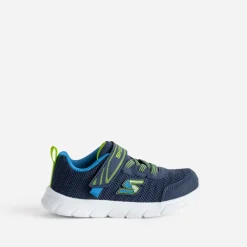 Tennis SKECHERS marine et verte en mesh