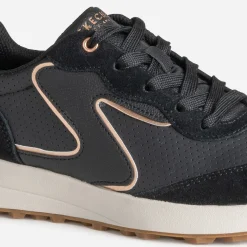 Tennis SKECHERS noire bi-matière