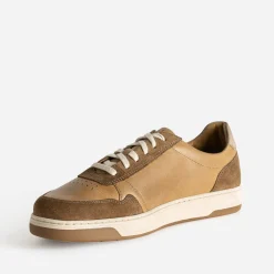 Tennis TBS camel en cuir