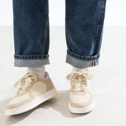 Tennis TEXTO beige et doré irisé