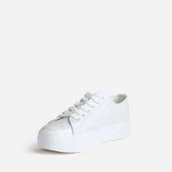 Tennis TEXTO blanc irisé embossée effet python