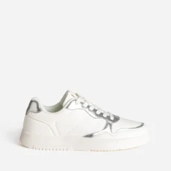 Tennis TEXTO blanche et argent métallisé