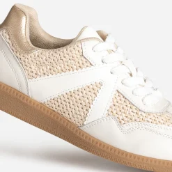 Tennis TEXTO blanche et raphia