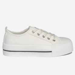 Tennis TEXTO écrue à semelle plateforme éco-conçue