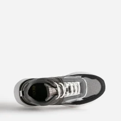 Tennis TEXTO noire, grise et argentée