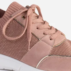 Tennis vieux rose tricotée