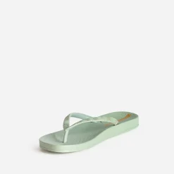 Tong IPANEMA vert d'eau brides graphiques