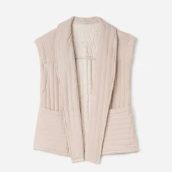 Veste matelassée TEXTO beige sans manches